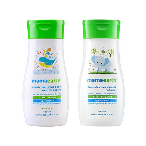 Deeply Nourishing Body Wash for Babies 200ml and Gentle Cleansing Shampoo 200ml Combo